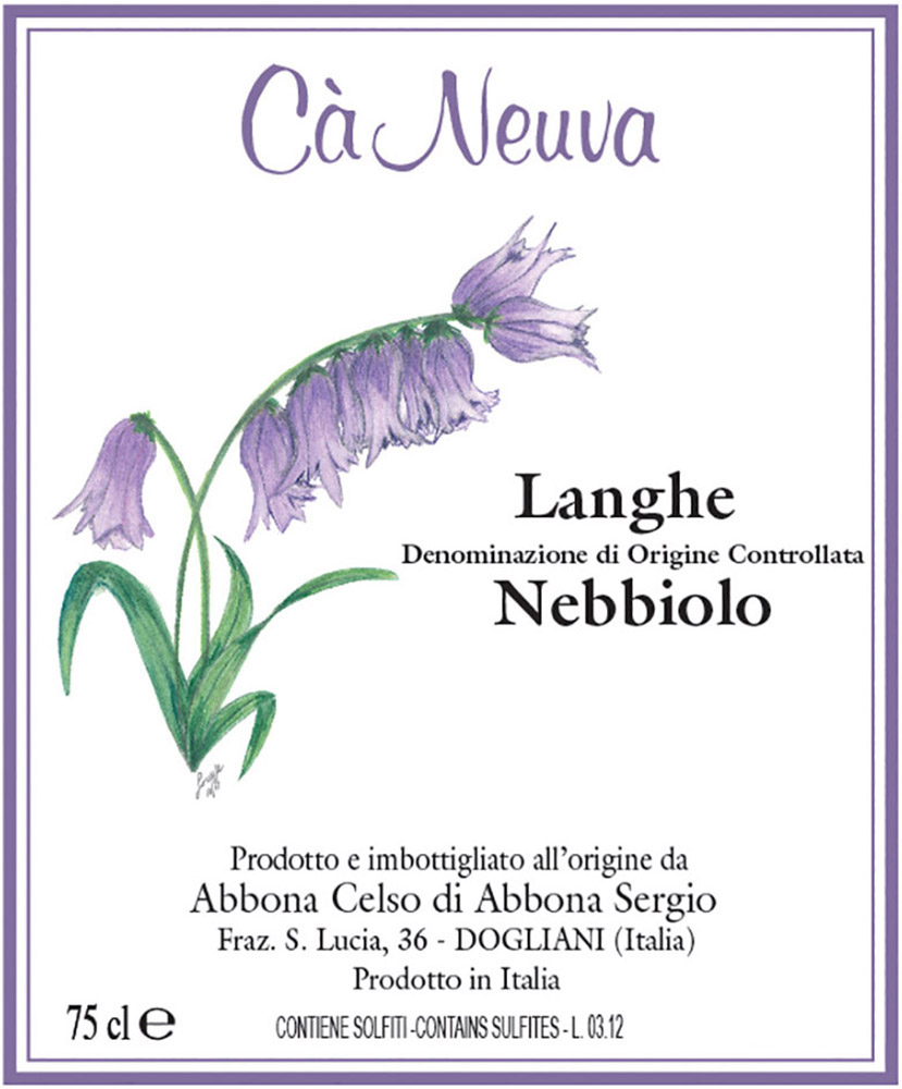 Langhe Nebbiolo - etichetta